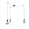 Dizajnové závesné svietidlá ARLI Triple