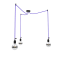 Dizajnové závesné svietidlá ARLI Triple